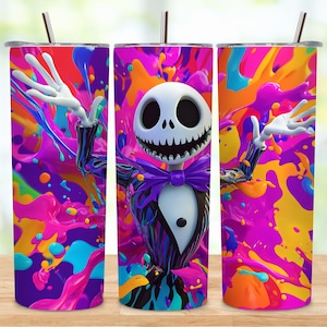 Nightmare Tumbler Wrap, Halloween Tumbler PNG, Jack Skellington 20Oz Tumbler Wrap, Sublimation Design, Boo bash Tumbler Sublimation Design