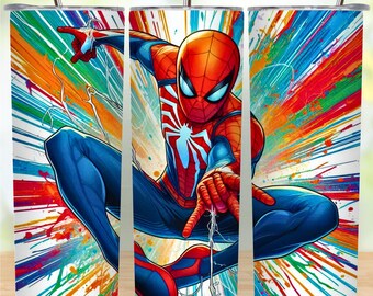 Superhero Tumbler Wrap Design: 20oz Skinny Tumbler Sublimation (Digital Download)