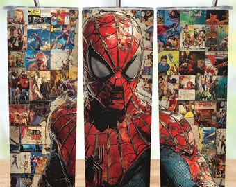 Pacote de embalagem para copo de super-herói: design de sublimação para copo fino de 20 onças (download digital de arquivos PNG)