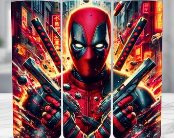 Envoltura para vaso de superhéroe: Vaso delgado estilo cómic de 20 oz (descarga digital PNG)