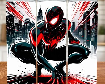 Superbohaterskie opakowanie na kubek: styl komiksowy PNG (pobranie cyfrowe)