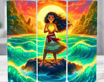 Princess Tumbler Wrap PNG: 20 Oz Cartoon Design (Digital Download)