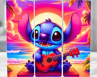 Cartoon Tumbler Wrap: Watercolor 90s Design (Digital Download)