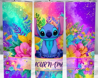 Envoltura para vaso de extraterrestre azul: Diseño de sublimación para vaso delgado de 20 oz (descarga digital)