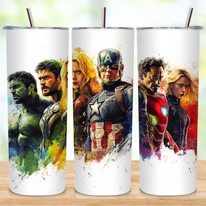 20 Oz Superhero Tumbler Wrap, Heroes Straight Wrap Design PNG, Movie Tumbler Wrap, Game Characters Png, Sublimation Wrap, Instant Download