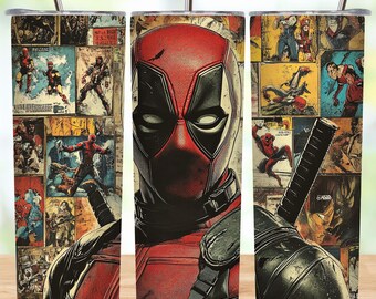 Envoltorio para vaso con personajes de dibujos animados de los 90: Diseño de sublimación de 20 oz (descarga digital)