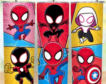 Spidey Superhero Tumbler Wrap PNG: 20oz Sublimation Design (Digital Download)