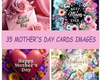 Floral Mother's Day Card Clipart (Digital Download)