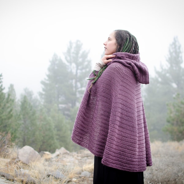 PDF Pattern, The Crochet Hooded Cloak/Cape/Capelette