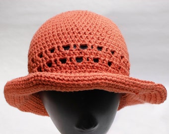 Sombrero para el sol de ganchillo, sombrero de pescador con ojales, PATRÓN