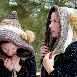 Crochet Pattern, Bear Hood, PDF file