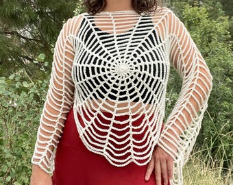 Crochet Spider Web Top, Written Pattern Only. Halloween Crochet