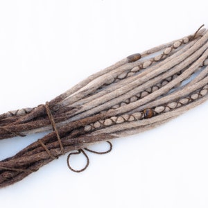 Wool Dreadlock Extensions, Ashy Ombre