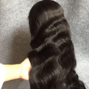 Body Wave Wavy Full Lace Frontal Wig Brazilian Virgin Human Hair Glueless HD 13x4 Lace Wigs 180% Thick Hair Density For Black Women