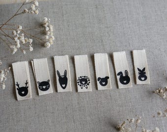 Label, animal label, labels, sew-on label, cotton label