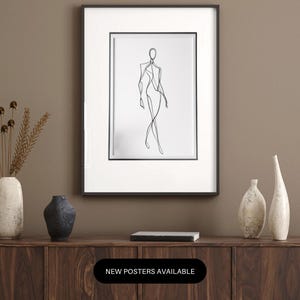 Minimalist Line Art of Woman Figure