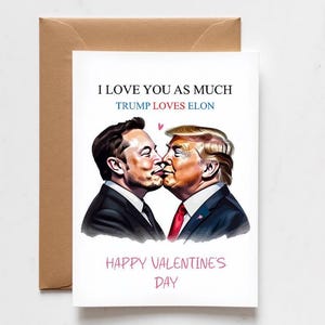 Karta Walentynkowa Donalda Trumpa, Zabawna Karta Walentynkowa, Karta Z Pozdrowieniami, Prezent Dla Niego, Karta Rocznicowa, Prezent Dla Niego, Prezent Dla Niej, Słodkie Karty