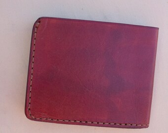 Handmade Leather Bifold Wallet Tan, Mens Veg Tan Bifold, Hand Stitched, Groomsmen Gift for Him BF85