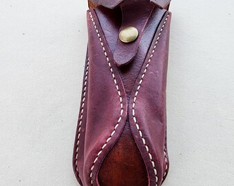 Handmade Leather Pouch Dark Brown, Universal Utility Pouch, Hand Stitched, Gift for Him - UP1