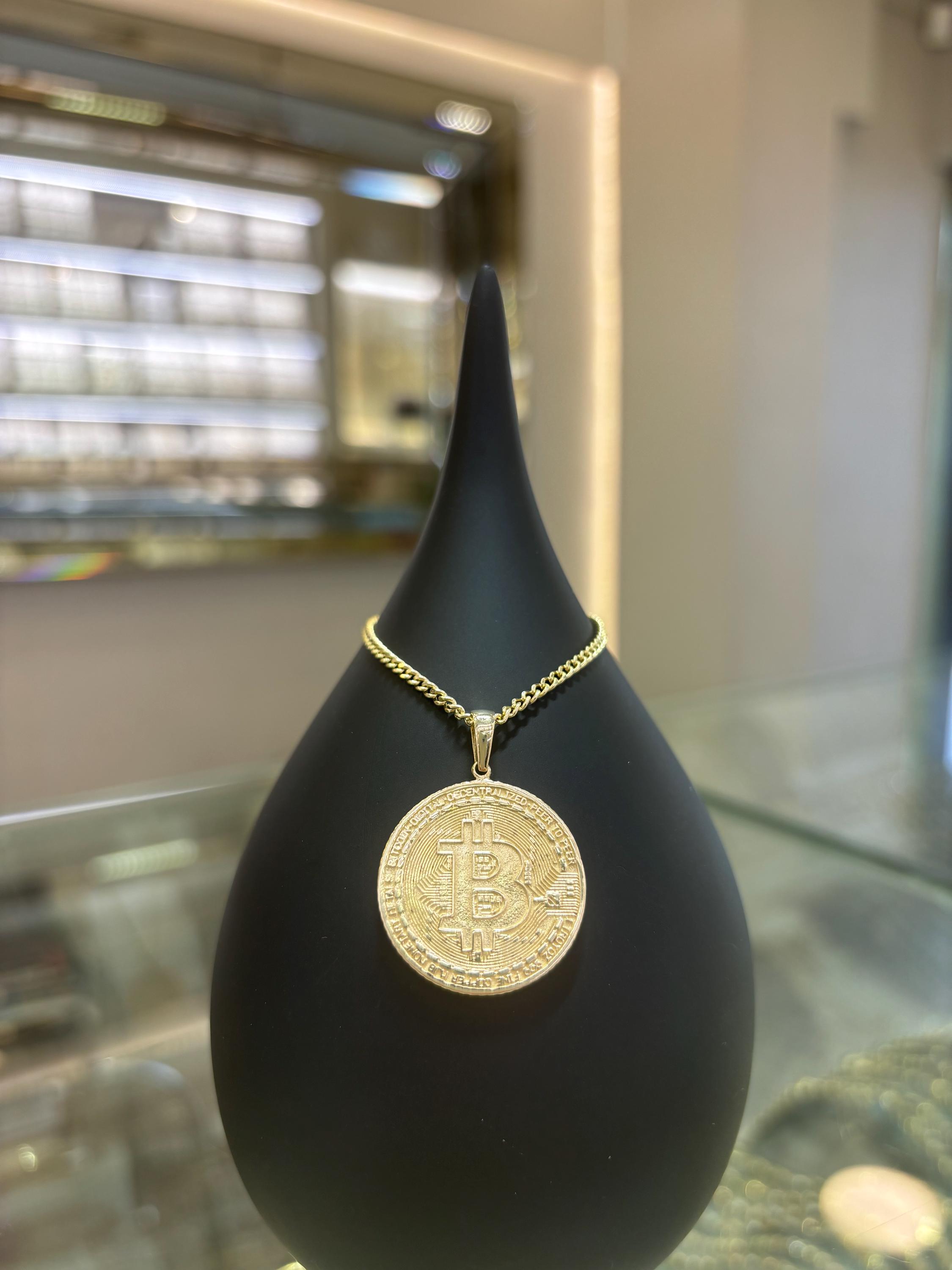 Bitcoin necklace - Etsy 日本