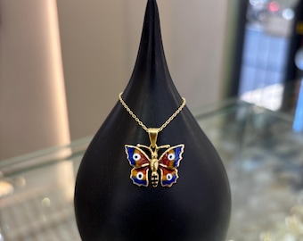14K Gold Butterfly Pendant, Gold Butterfly Necklace, 14k Butterfly Necklace, Gift for Her, Gold Jewelry, Necklace for Women, Butterfly Charm