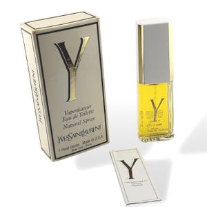 Vintage Perfume Y by Yves Saint Laurent EDT 1oz Spray YSL Y Eau de Toilette PreReform Classic Parfums Corp Era Made in USA Fragrance 1970s