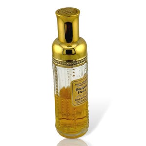 Perfume Fragrance Vintage 1970s Houbigant Quelques Fleurs EDT Spray Collector Bottle 2.5oz 50% Full Rare Original Formula Floral Scent Gold