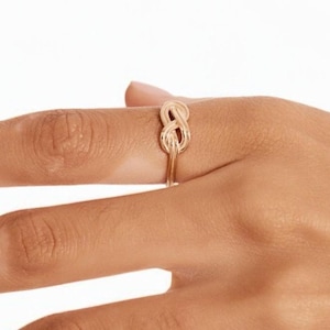 Knot Ring For Women, Dainty Love Knot 925 Sterling Silver Promise Ring, Minimalist Jewelry Gift For Her, Anniversary Gift for Mom