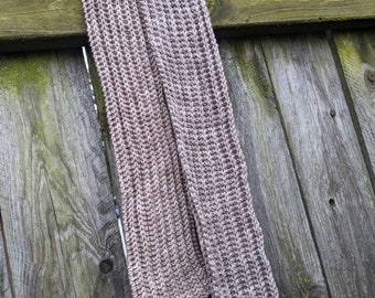 Grey Ribbed Scarf