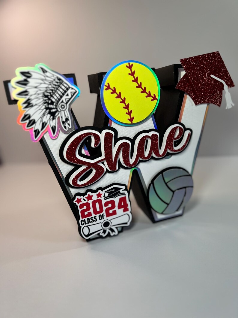Letter Grad Gift Senior Graduation 3D Letter | Class of 2025 Gift | Graduation Gift ...
