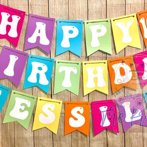 Rainbow Happy Birthday Banner | Kids Party Supplies | Rainbow Birthday Décor | Colorful Birthday Party Decoration | Milestone Birthday Party