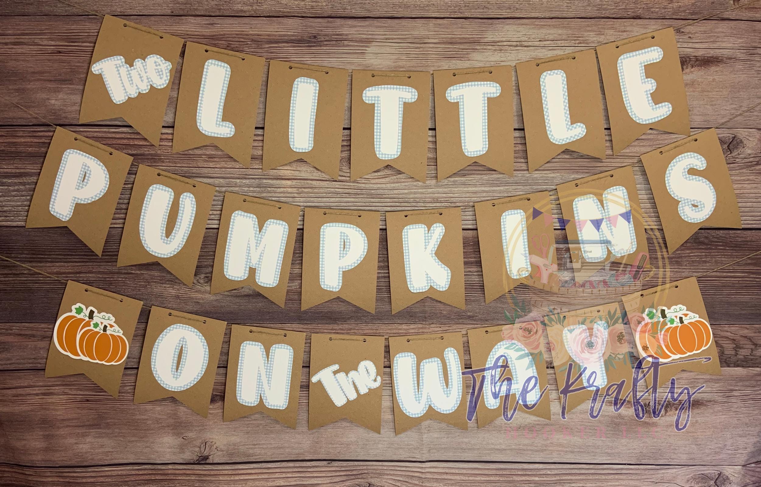 Two Little Pumpkins On The Way Baby Shower Banner | Twins Baby Shower Décor | Baby Shower Party Supplies | Fall Baby Shower Banner