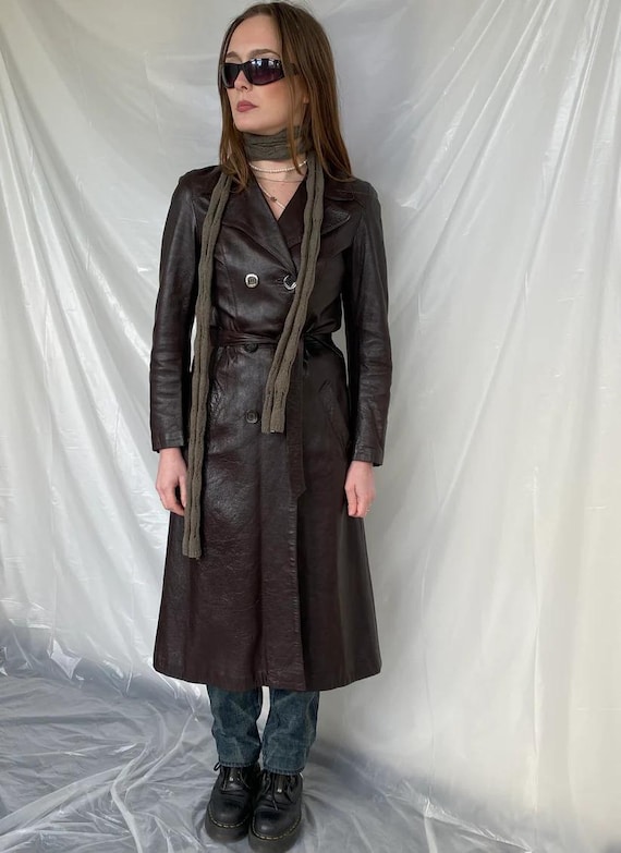 【70s】Euro Vintage All Leather TrenchCoat 70s】Euro Vintage All Leather TrenchCoat Vintage Leather