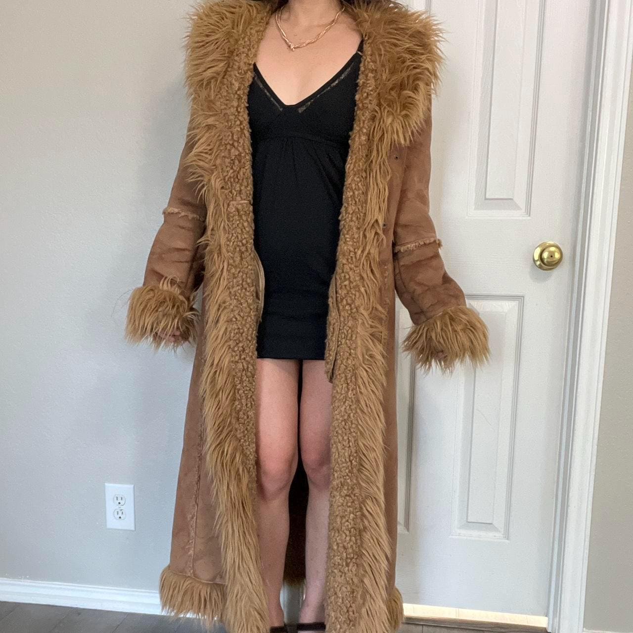 Women Penny Lane Coat Vintage Afghan Coat 70s-inspired Shearling