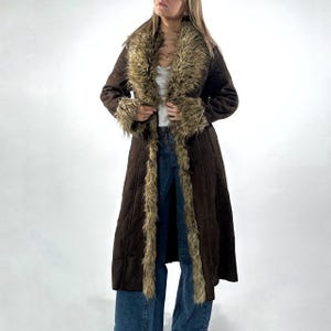 70s Penny Lane Afghan Shearling Coat – Women Vintage Boho Coat Long Sheepskin Coat