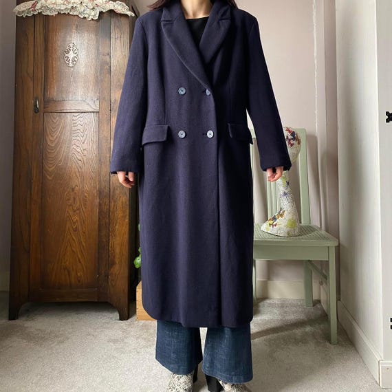 Trenchcoat Wolljacke Damen Winter Trenchcoat Schwarzer Mantel