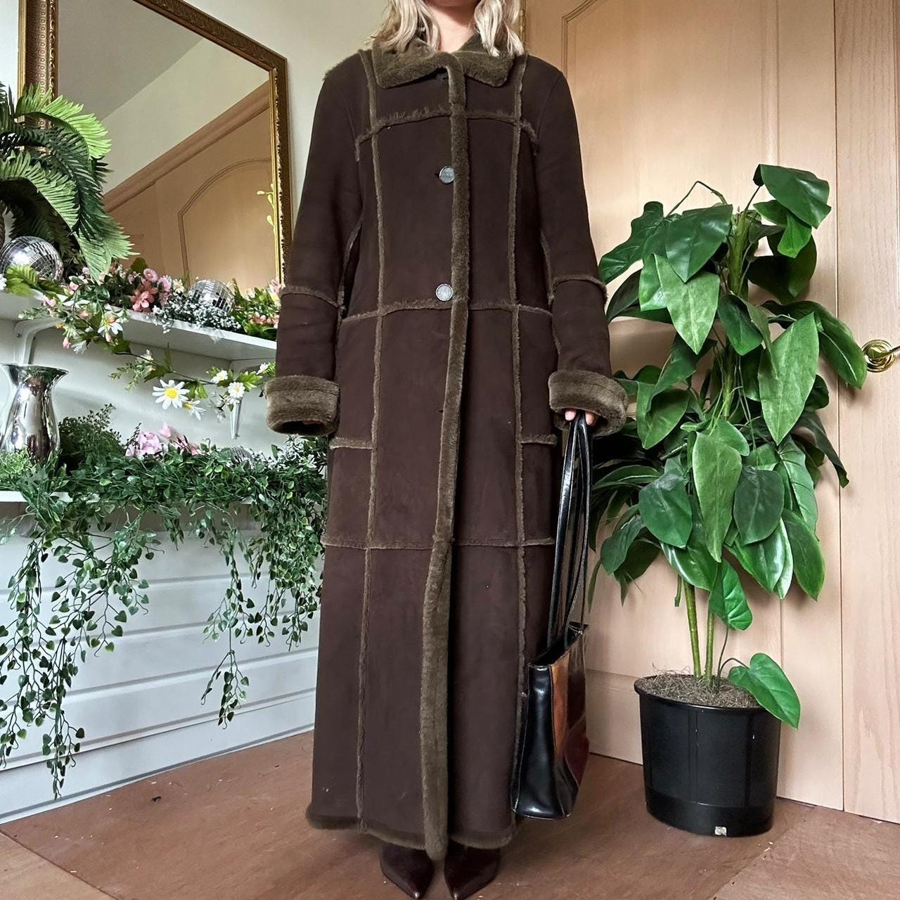 ジャケット・アウター 00s LAMB LEATHER TRENCH COAT ARCHIVE Y2K 00s LAMB LEATHER TRENCH COAT ARCHIVE Y2K Y2k Fur Trim Leather