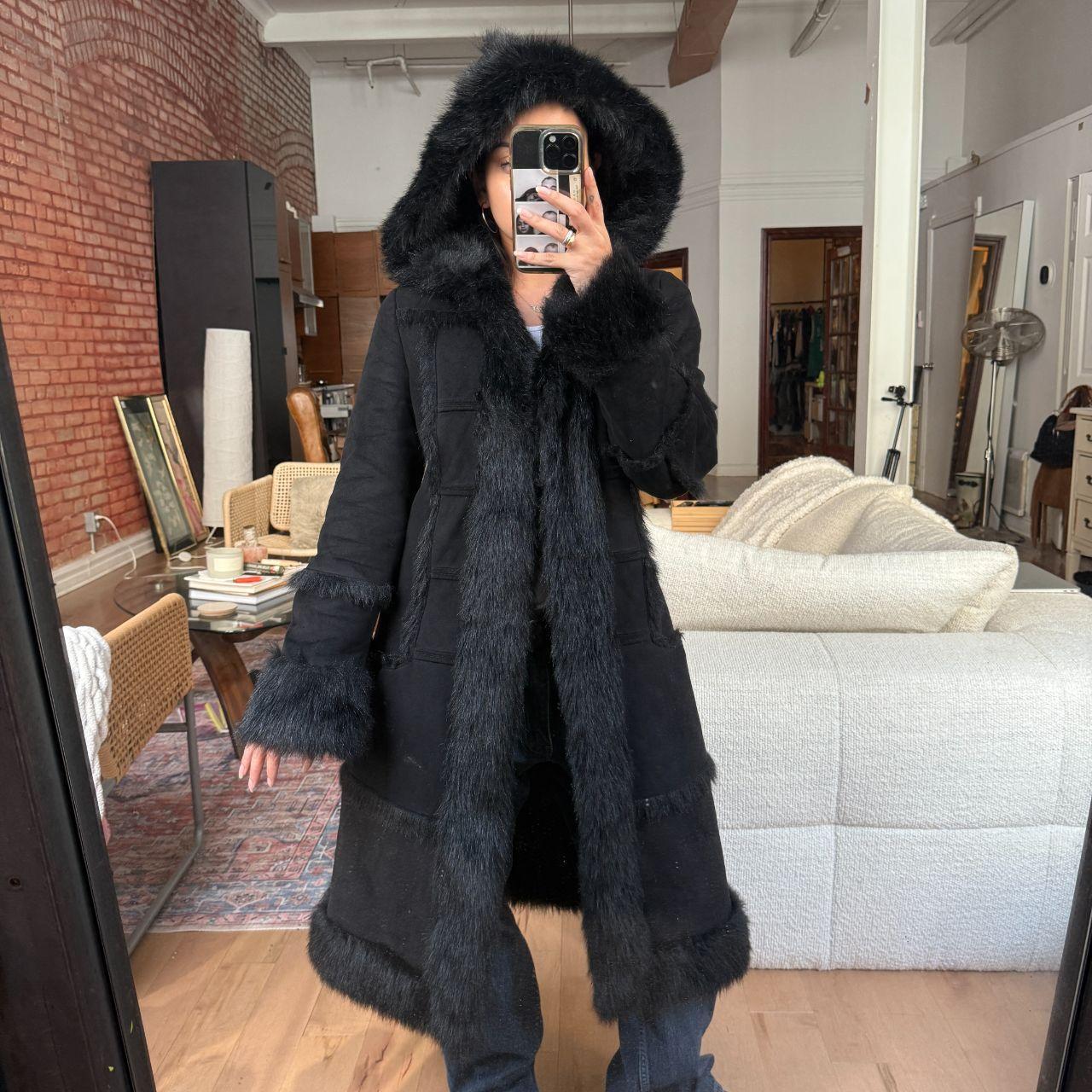 Y2K fur leather down Parker ファー着脱可能 Y2k jacket with fur hoodie - Etsy 日本