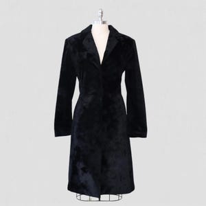 Women Black Mink Fur Coat  Women Long Faux Fur Coat - Boho Hippie Mink Coat Vintage Sleek Fur Coat Women Outwear Overcoat