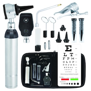 Otoscope Oph Diagnostic Set - 36 Piece Medical and Nursing Student Otoscope/Opthalmoscope Diagnostic Kit
