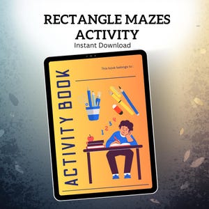 50 Rectangle Mazes for Kids | Printable Activity Book with Solutions (PDF Download)