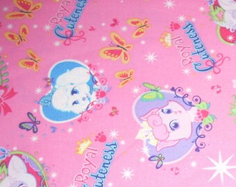 FAT QUARTER DISNEY PALACE ROYAL PRINCESS CUTENESS PETS SPRINGS COTTON FABRIC FQ