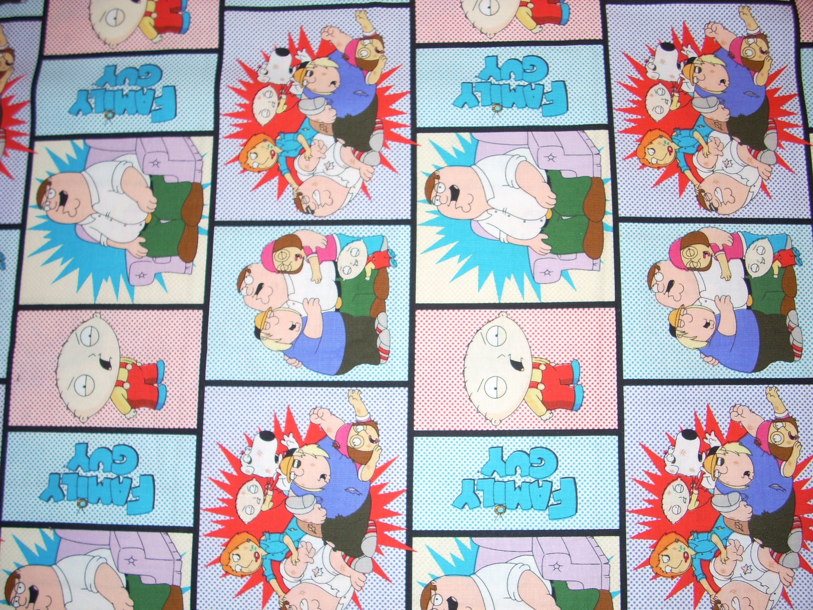 Family Guy Cotton Fabric 44 wide sold by the yard Etsy