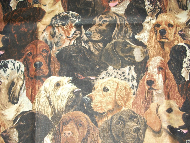 Free Shipping Fits Standard and Queen size pillows Lovable Dogs Pillowcase with tan speckled trim
