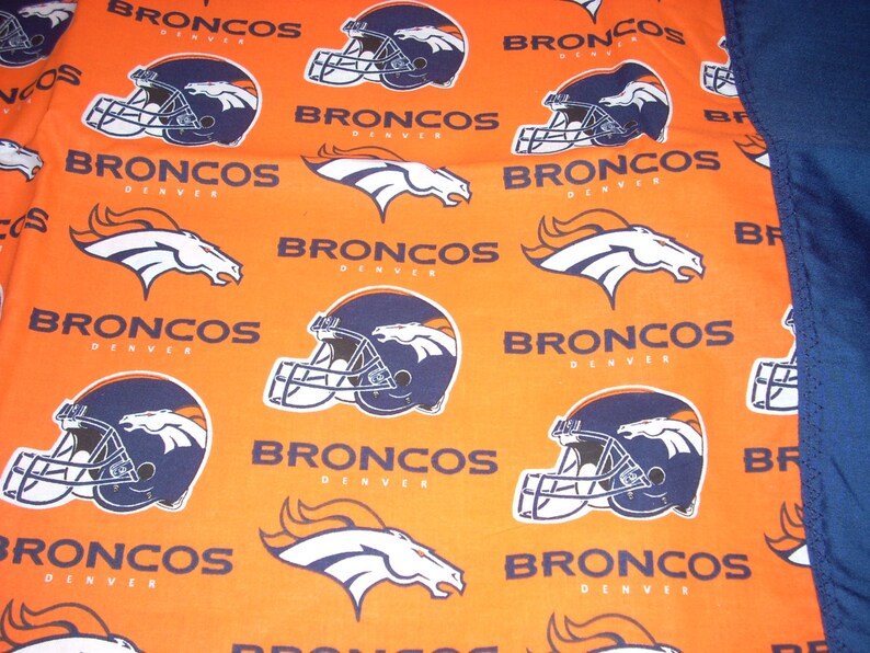 Fits Standard and Queen size pillows Free Shipping Denver Broncos cotton Pillowcase with navy blue trim