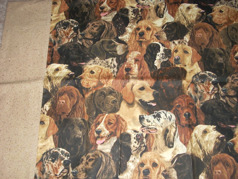 Free Shipping Fits Standard and Queen size pillows Lovable Dogs Pillowcase with tan speckled trim