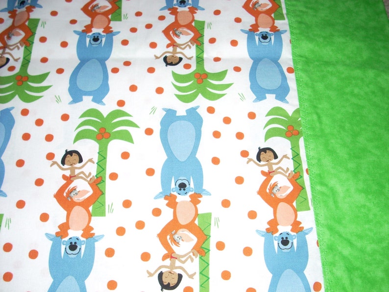 Disney Jungle Book Pillowcase with green trim Fits Standard and Queen size pillows