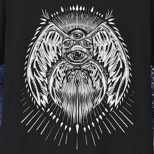 Angel | T Shirt | Sci Fi | Dark Aesthetic | Goth | Dystopian | Clothing | Fashion | Eyeball |Accurate Angel Seraphim