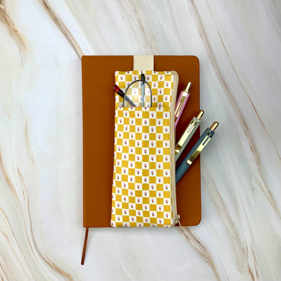 Pen or Pencil Zipper Pouch Attaches to Journal, Planner, or Notebook ...