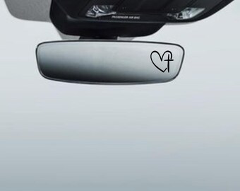 Heart Cross vinyl decal sticker : Holographic, matte, glossy, sparkle Christian Faith Reminder